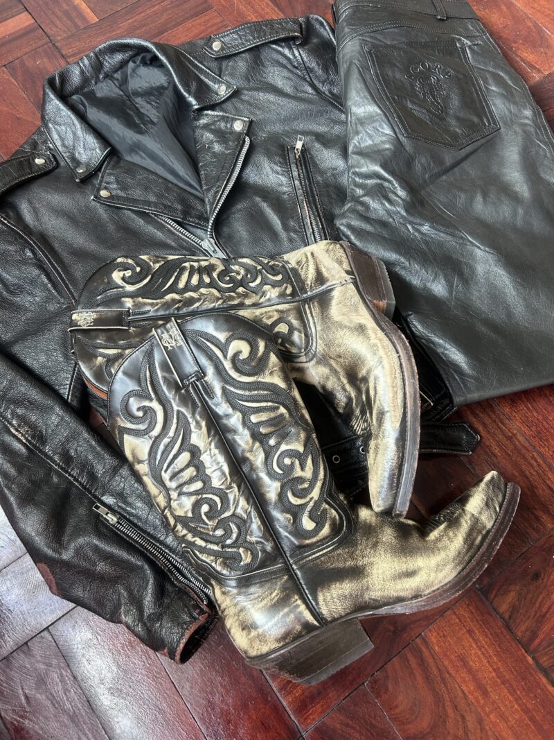 Vintage Genuine Leather Bikers Jacket  - Image 4