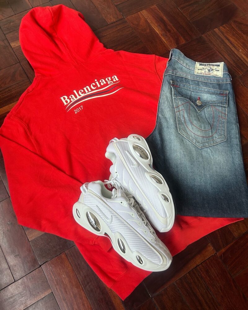 Pre owned Balenciaga Campaign Logo Hoodie - Image 4