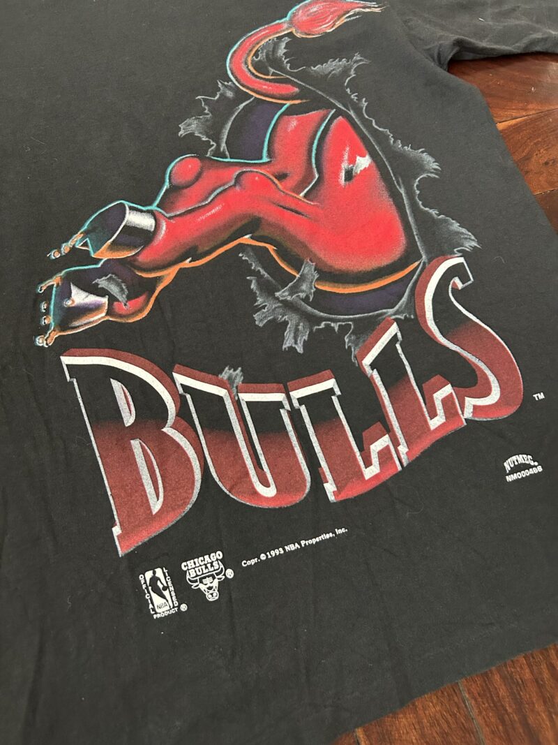 Vintage 1993 Nutmeg Chicago Bulls T-Shirt - Image 3