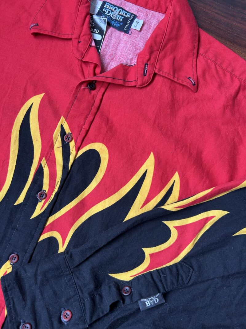 Vintage Fire Flames Shirt (L) - Image 2