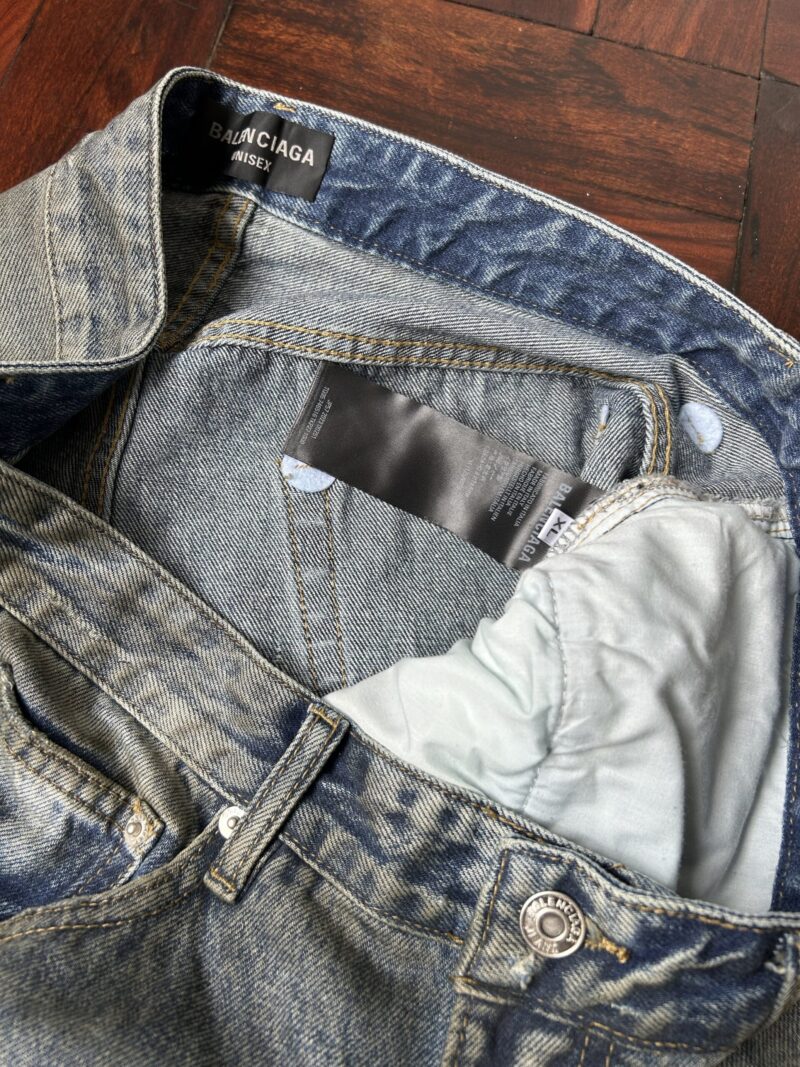 Balenciaga Dirty Distressed Jeans (XL) - Image 2