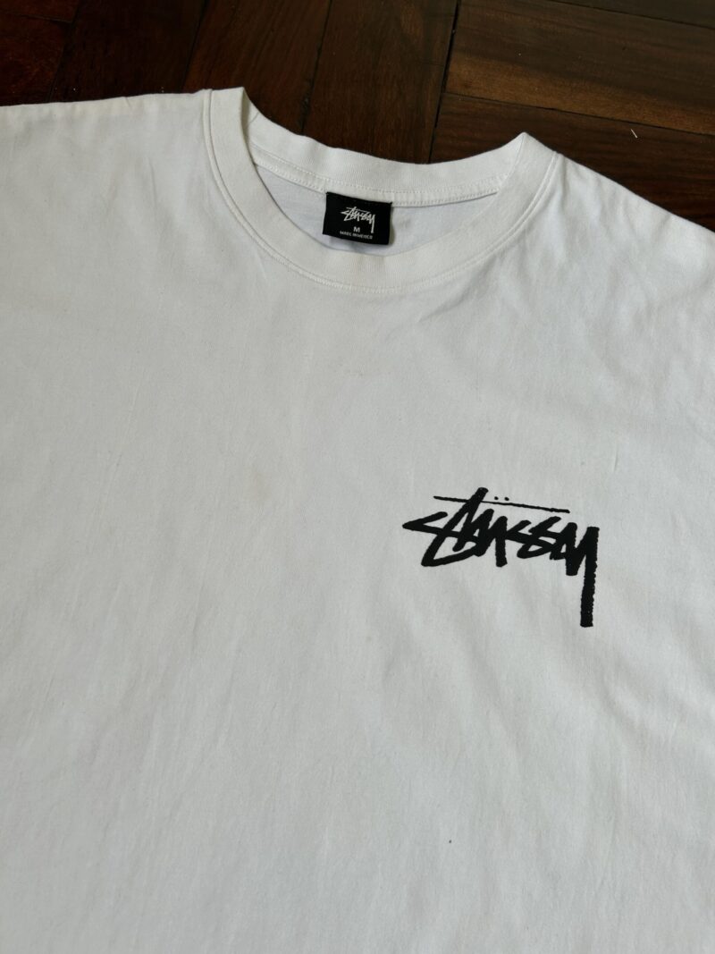 Vintage Stussy Spell Out T-Shirt - L - Image 3