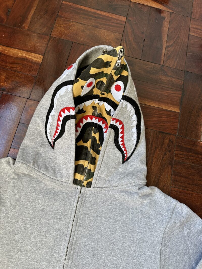 Vintage Bape Shark Zip Up Hoodie - Image 2