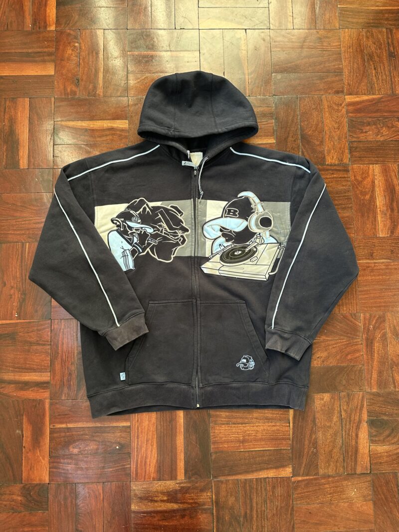 Vintage Y2K School of Hard Knocks Zip Up Hoodie - (XL)