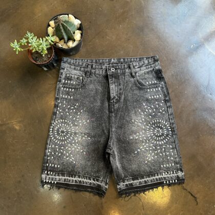 Rhinestone Denim Jorts -32/34
