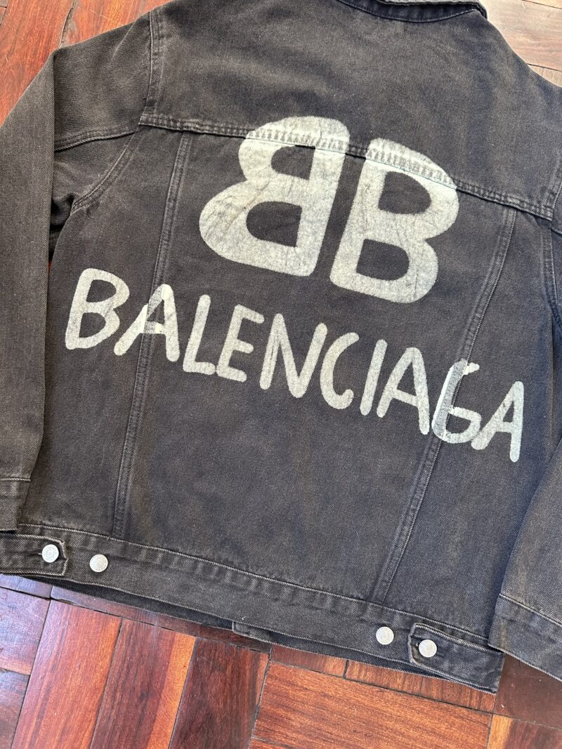 Balenciaga Reflective Denim Jacket - L - Image 2
