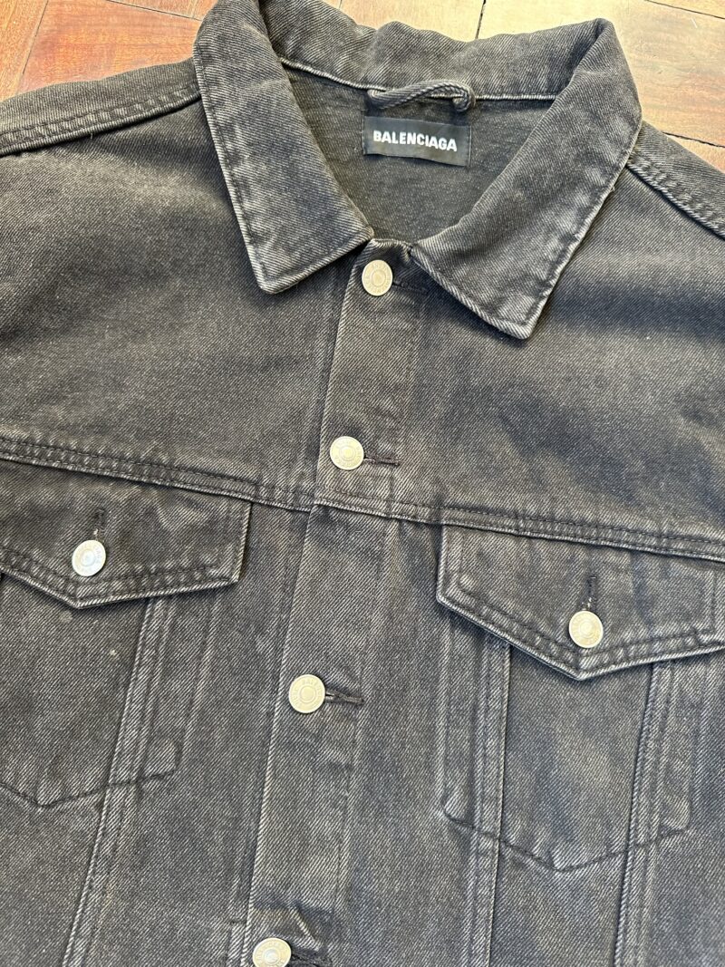 Balenciaga Reflective Denim Jacket - L - Image 3
