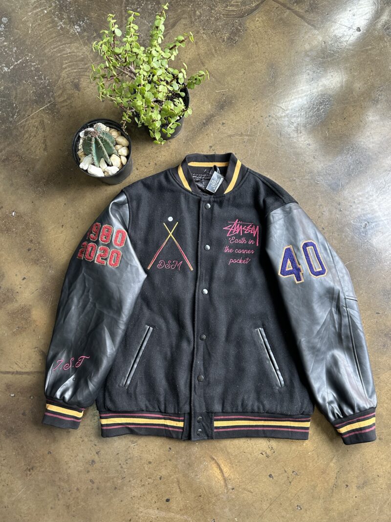 Stussy 40th Anniversary Varsity Jacket - L - Image 4