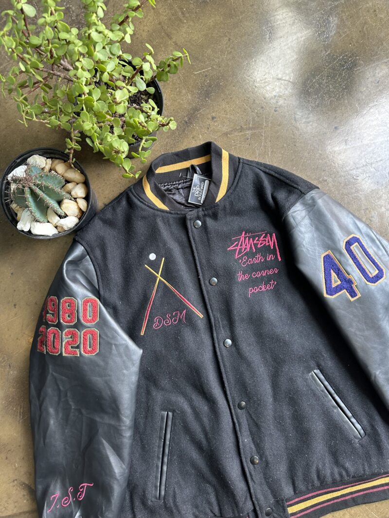Stussy 40th Anniversary Varsity Jacket - L - Image 5