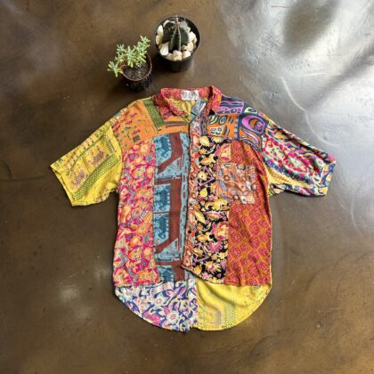 Vintage Retro Short Sleeve Shirt - M